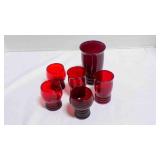 Vintage Shaeffer Imperial Ruby Red tumblers