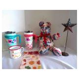Pioneer Woman Thermo Cups; Patriotic bear