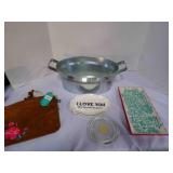 Pioneer woman serving dishes; coaster