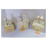 3 vintage Enesco Precious Moments figurines