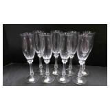 8 Mikasa Ardmore Champagne Flutes