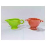 Fiestaware creamer and sugar bowl