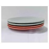 4 Fiestaware Classic Rim Dinner plates color gray