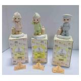 3 vintage Enesco Precious Moments figurines
