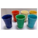 6 Fiestaware tumblers multi-color