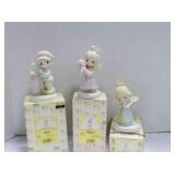 3 vintage Enesco Precious Moments figurines
