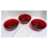 Vintage Anchor Hocking Royal Ruby serving bowls
