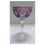 Ajka Marsala Amethyst cut crystal champagne cup