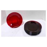 Vintage Anchor Hocking Royal Red dinner plates x11