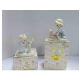 2 vintage Enesco Precious Moments figurines