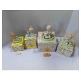 4 vintage Enesco Precious Moments figurines