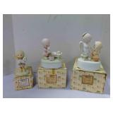 vintage Enesco Precious Moments 2 music boxes