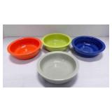 4 Fiestaware soup bowls multi-color