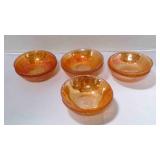 8 Vintage Jeanette Iris Herringbone berry bowls