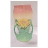 Vintage Hull Pottery Lily double handled vase