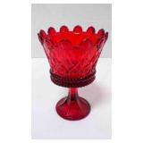 Vintage Fostoria Crown Collection Ruby red Chalice