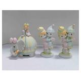 2 Precious Moments figurines & 1 music