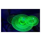 variety depression Vaseline glassware x5