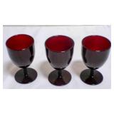 Vintage Ancho Hocking Monarch Royal Ruby goblet