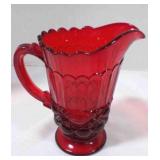 Vintage Mosser Glass Red Eyewinker Pitcher
