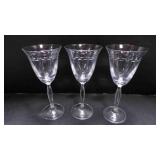 Mikasa Sutton Point Crystal wine or water goblets