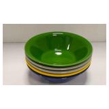5 Fiestaware cereal/salad bowls multi-color