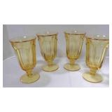 4 Williamsburg Amber Iced Tea Cups