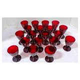 Vintage Anchor Hocking Royal Reby Wine glasses