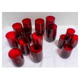 15 Vintage Anchor Hocking Royal Red tumblers