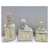 3 vintage Enesco Precious Moments figurines