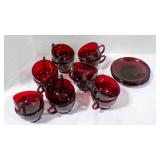 14 Vintage Anchor Hocking Royal Ruby punch cups