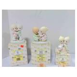 3 vintage Enesco Precious Moments figurines