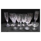 10 single variety Crystal flutes/goblets- 3 Mikasa