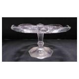 Antique Early American Pressed Glass Cake Stand
