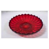 Vintage Imperial Ruby Red Pedestal dish