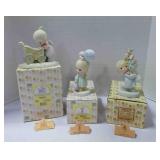 3 vintage Enesco Precious Moments figurines