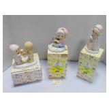 3 vintage Enesco Precious Moments figurines