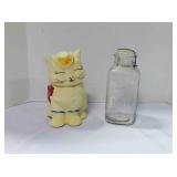 Vintage Puss & Boots cookie jar & Ideal Ball jar