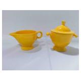 Fiestaware sugar & Creamer yellow