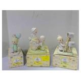3 vintage Enesco Precious Moments figurines