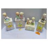 4 vintage Enesco Precious Moments figurines