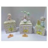 3 vintage Enesco Precious Moments figurines