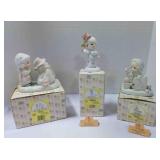 3 vintage Enesco Precious Moments figurines