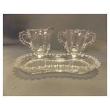 Vintage Imperial Glass Candlewick Creamer and