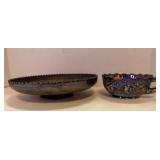 Northwood 10" Amethyst Iridescent Carnival Glass