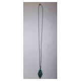Sterling Sliver Turquoise Cluster Pendant