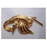 Vintage MCM Style CATHE Gold Tone Brooch