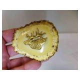 Vintage Handcraft ed Elk Antler Burr Belt Buckle