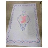 Vintage Chenille Baby bedspread Cutter-64" x 38"