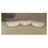3 4ï¿½"Antique Cut Glass Bowls - Hobstar